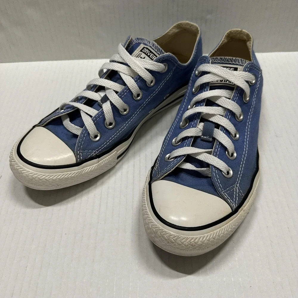 Converse Chuck Taylor All Star Low Shoes Mens 7 Blue Canvas Classic Sneakers - Picture 6 of 8